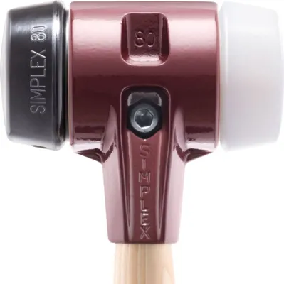 Produktbild von SIMPLEX-Schonhammer mit Tempergussgehäuse und Holzstiel | Ø 80 / Stiel 230 mm