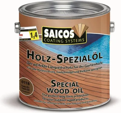 Produktbild von Saicos Holz Spezialöl Kiefer Holzöl Terrassenöl Hartholzöl 2,5l