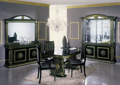 Produktbild von Esszimmer Esstisch Stuhl Kommode Vitrine Spiegel Luxus Möbel Tisch Neu Set 8tlg.