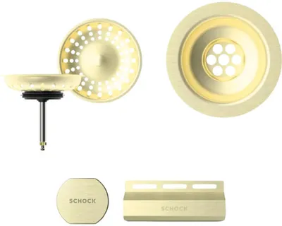 Produktbild von SCHOCK Sichtteile in White Gold 400069WGO - Aufwertung für die PREMIUM Ablaufgarnitur 410069CHR ab Baujahr 2024