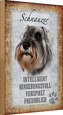 Produktbild von Holzschild Spruch 20x30cm Schnauzer Hund