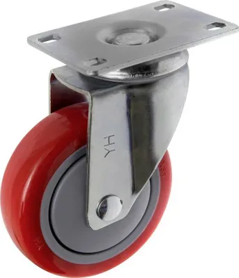 Produktbild von TOOLCRAFT TO-5137953 Lenkrolle 100 mm mit Anschraubplatte Tragfähigkeit (max.): 125 kg