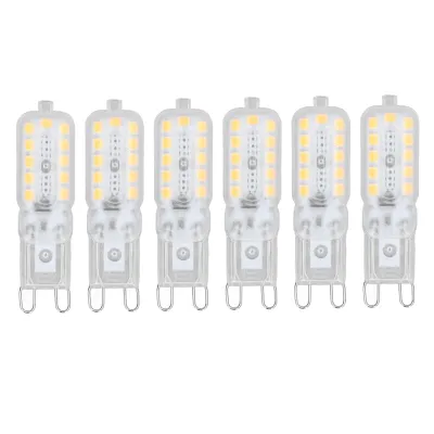 Produktbild von 6er Set G9 LED Lampen 5W – dimmbar, 22 LEDs, transparentes Cover, neutralweiß, 220–240V für Decken-, Wand- & Tischlampen
