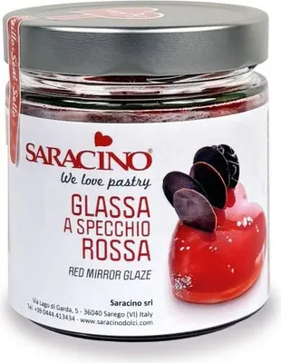 Produktbild von Rote Spiegelglasur 350g - Saracino