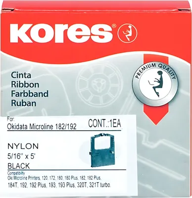Produktbild von Kores R409NYS, ML 182, 390, 3320, Schwarz, Schwarz, OKI, 8 mm, 1,8 m