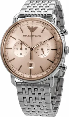 A close-up studio shot of a men's wristwatch.