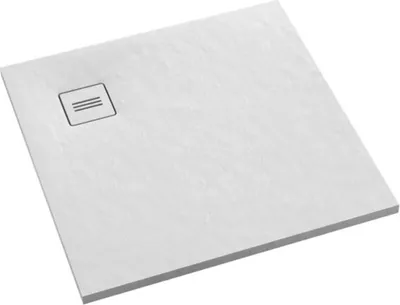 Produktbild von Sellon24® Duschwanne Superflache Acrylwanne Ablaufgarnitur Abdeckplatte Duschtasse Rutschfest Weiß 100x100x3,5