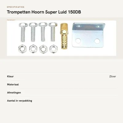 Productafbeelding van Auto-alarm 150 dB - Luchthoorn met 4 trompetten - Universeel - Geschikt voor auto's/voertuigen/boten - Eenvoudige montage - Krachtige waarschuwing