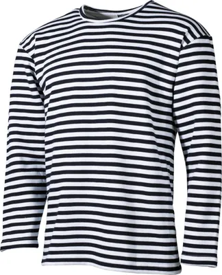 Produktbild von MFH Russ. Marine Shirt weiß-blau langarm Winter Gr.L
