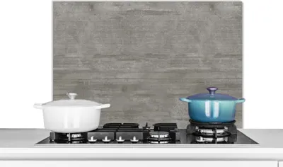 Produktbild von KitchenYeah®  Spritzschutz Küche - Küchenrückwand - Wandschutz für Herd und Spüle - Muster - Beton - Grau 90x60 - Alu-Dibond (Alternative zum Spritzschutz aus Glas) - Hitzebeständig - Herdspritzschutz
