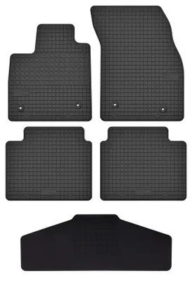 Produktbild von Gummi-Fußmatten mit Tunnelmatte für Ford Focus MK4 ab 2018 (Schrägheck/Limousine/Kombi) – 5-tlg, Schwarz, passgenau – Wielganizator SolidTread