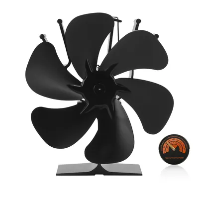 Immagine prodotto di TolleTour Ventilatore per camino a 6 pale, ventilatore elettrico per caminetti stufe a legna, funzionamento a bassa rumorosità, ventilatore per camino stufe a legna / bruciatori a legna