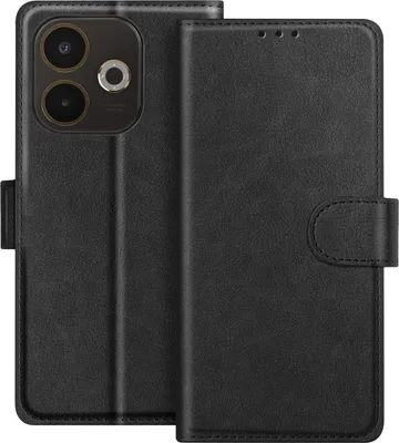 Produktbild von Avizar, Oppo A5 Pro Chesterfield Etui Wallet mit Standfunktion, Schwarz