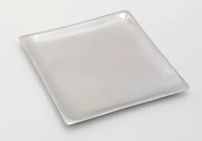 Produktbild von Kerzenteller quadrat Alu Silber poliert 11 x 11 cm für Kerzen, Dekoteller