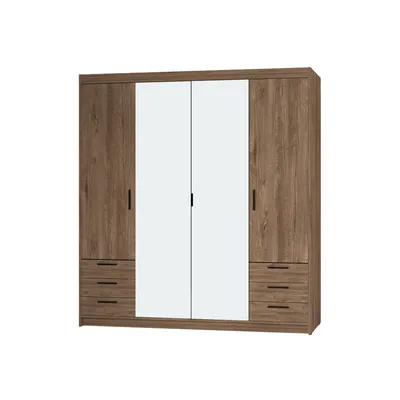 Produktbild von Kleiderschrank 177 PILINA mit Spiegeln - Lefkas Eiche