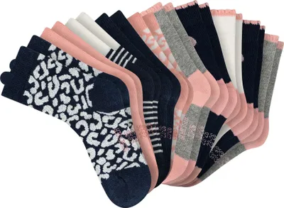 Produktbild von SCHIESSER Mädchen Socken, 10er Pack - "Legwear Kids", Muster, Baumwolmischung Blau/Grau 31-34