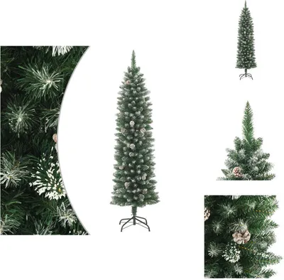Zdjęcie produktu dla vidaXL Sztuczna choinka ze stojakiem smukła 240 cm PVC - Choinki bożonarodzeniowe