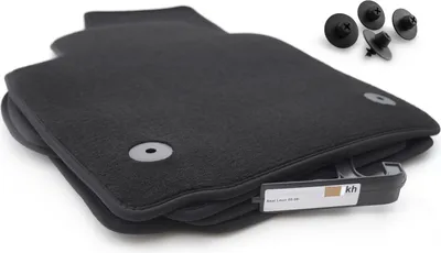 Produktbild von Fußmatten für Seat Leon II (1P) Velours Automatten in Original Qualität, 4-teilig, Schwarz