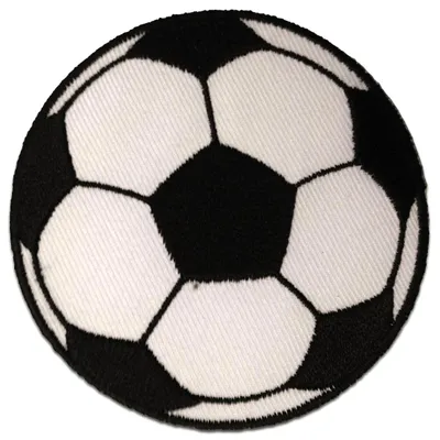 Obrázek produktu pro Fotbal - záplata, nažehlovací záplata, nažehlovací záplata, nášivka, k nažehlení, velikost: Ø 5,5 cm
