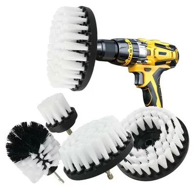 Produktbild von 5-teilige Bohrer-Reinigungsbš¹rste, Bš¹rste fš¹r Bohrmaschine Auto Fliesen Teppich Badewanne Kš¹che Toilette Wei? - RWCleaning Brush