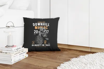 Produktbild von MuchoWow® Zierkissen Sofakissen Wohnzimmer Dekokissen 40x40 cm Mancave - Motorrad - Rennen - Retro - Foto Kissen - Schlafzimmer Dekoration