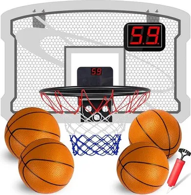 Produktbild von Basketballkorb für Kinder und Erwachsene - Elektronische Punkteanzeige, Tragbare Sportaccessoires