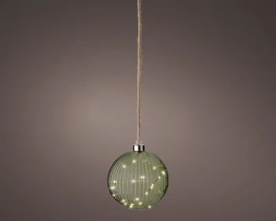 Produktbild von Lumineo Micro LED Kugel für innen grün warmweiß Ø 14 cm 30 LED
