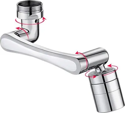 Produktbild von Drehbare Wasserhahnarm, Wasserhahn, Belüftung, 1440° drehbare Wasserhahn, Strahlregler, Wasserhahn-Erweiterungsvorrichtung für Küche und Badezimmer