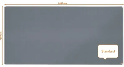 Produktbild von Nobo 1915200, Grau, Aluminium, Aluminium, 2415 mm, 1199 mm, 14,5 mm