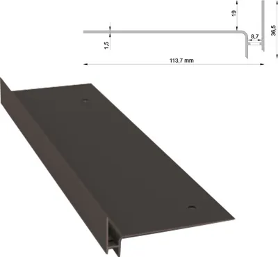 Immagine prodotto di Profilo per scale in alluminio Renoplast SW pavimento ventilato, profilo 200 cm, grafite