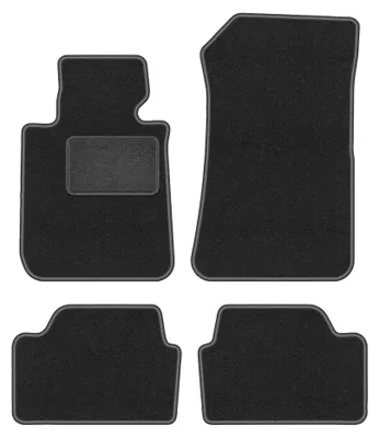 Image de Tapis de sol en moquette pour BMW 1 E87 2004-2011 (à hayon) – jeu 4 pièces, gris graphite, sur mesure – Wielganizator LUX