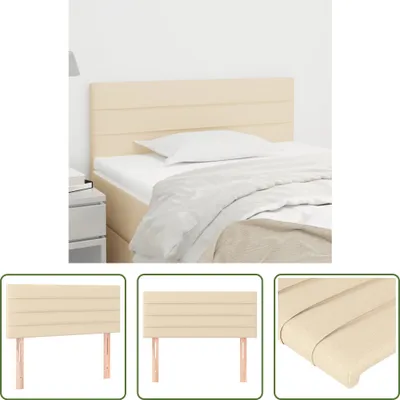 Image de The Living Store Tête de lit Crème 90x5x78/88 cm Tissu