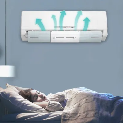 Obrázok produktu pre Domácnosť Nastaviteľný klimatizačný deflektor Anti-Direct Blowing Klimatizácia Baffle Výstupné vzduchové krídlo Modrá a biela