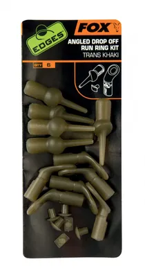 Produktbild von Fox Fishing Edges Angled Drop Off Run Ring Kit Trans Khaki