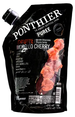 Produktbild von Ponthier KIRSCHEN PÜREE Sauerkirschen-Früchte-Püree 1KG