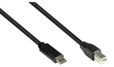 Produktbild von Alcasa 2510-CB050 USB Kabel 5 m USB 2.0 USB C USB B Schwarz (2510-CB050)