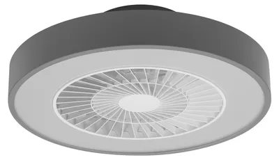 Produktbild von OSRAM WiFi Deckenventilator mit LED Lampe, Lichtfarbe warmweiß bis tageslichtweiß, 2500 Lumen, WiFi-Steuerung & Fernbedienung, dimmbar, 78W, grau
