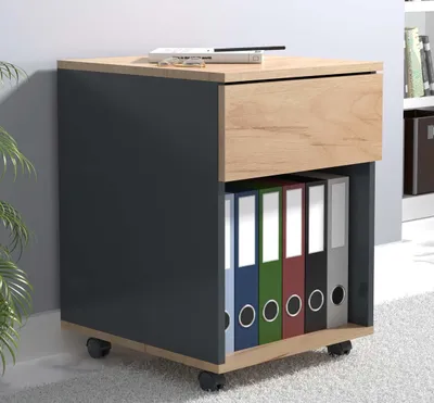 Produktbild von VCM Rollcontainer | Beistellcontainer mit Schubladen | Maße ca. H. 55 x B. 39 x T. 45 cm | Bürocontainer - Dalosa 1 Schublade