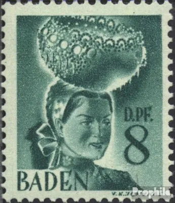 Produktbild von Briefmarken Franz. Zone-Baden 1948 Mi 16 gestempelt Freimarken
