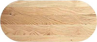 Produktbild von Tischplatte 140x60x2 cm Massivholz Eiche Oval