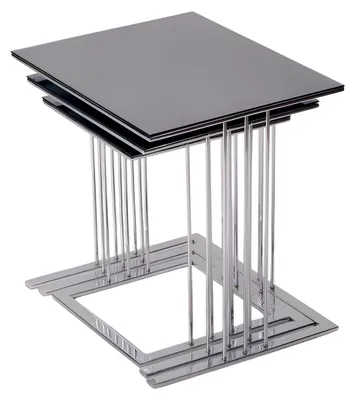 Image de Table d'appoint en bois noir moderne et élégante