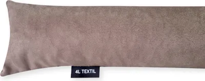 Produktbild von 4L Textil Zugluftstopper Durchzugstopper Windstopper für Türen und Fenster Luftzugstopper für Tür Türschlange Türrolle Samt-Imitat (90 cm, Braun (Samt)