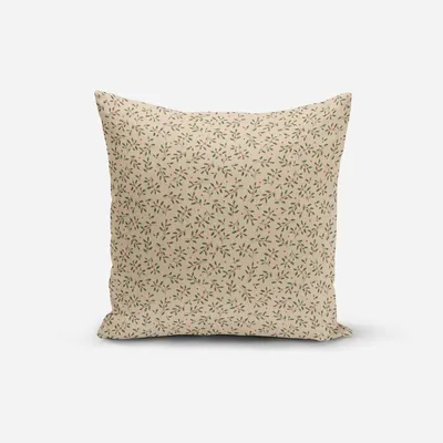 Produktbild von Kissenhülle Stechpalmenzweige natur div. Größen SCHÖNER LEBEN. Größe 60x60cm (HxB) 60x60cm (HxB) Größe