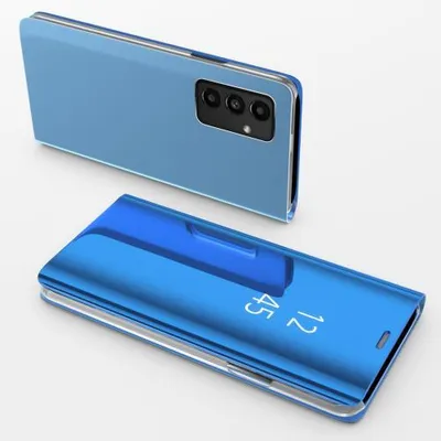 Produktbild von Mirror Flip-Case für Samsung Galaxy A Serie - Farbe: Blau - Modellkompatibilität: Für Samsung Galaxy A14 5G