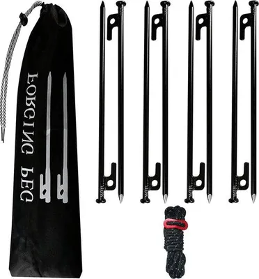Produktbild von Famanu Zeltpflöcke wetterfest - 30 cm lang - stabile Pflöcke für Camping und Outdoor