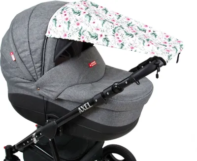 Produktbild von BABYLUX Sonnenschutz SONNENSEGEL für Kinderwagen Buggy UV Schutz 73. Blumen