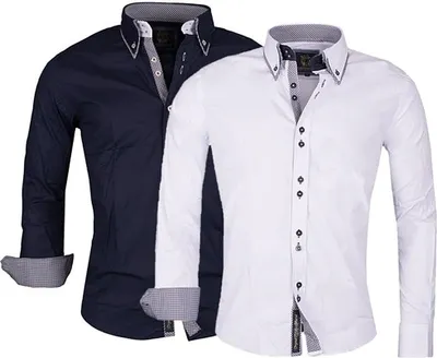 Immagine prodotto di Camicia firmata CARISMA, nuova di zecca, bianca a tinta unita, modello CRM8260 L