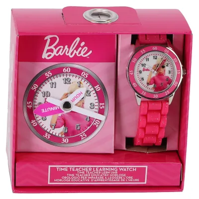 Image de Acutime 867-9003 Barbie Horloge éducative, Rose