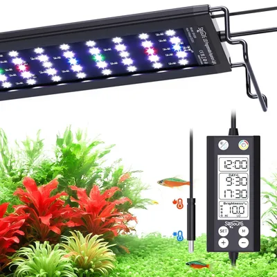 Imagen del producto de Lámpara para acuario, para acuarios de agua dulce de 120-137 cm, ideal para proyectos de bricolaje, iluminación LED