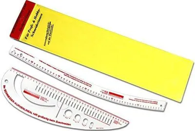 Lineal-Set, 2 Stück, für professionelle Schnittmuster